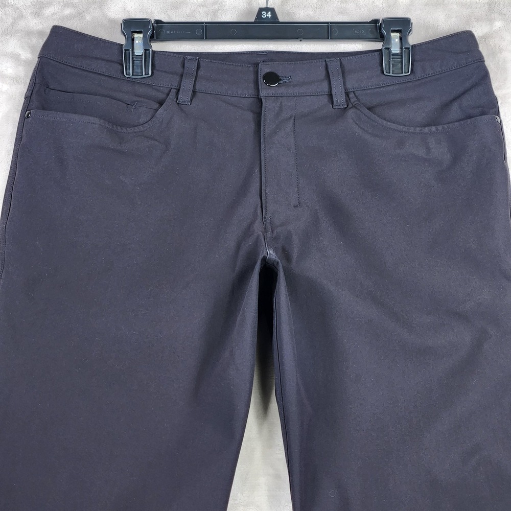 Lululemon Pants Mens 34x34 Gray 5 Pocket Stretch LM5426 Tech Chino Casual - Picture 3 of 13